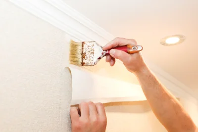 Pose de papier peint à Merrey — revêtements muraux et toiles de verre